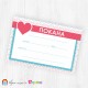 Покани за надписване - пакет 10бр. - Сърца - 02