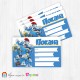 Покани за надписване - пакет 10бр. - Смърфчетата - 02