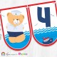 Банер - Поздравителен надпис за Кръщене - 032 - Мечо Моряк