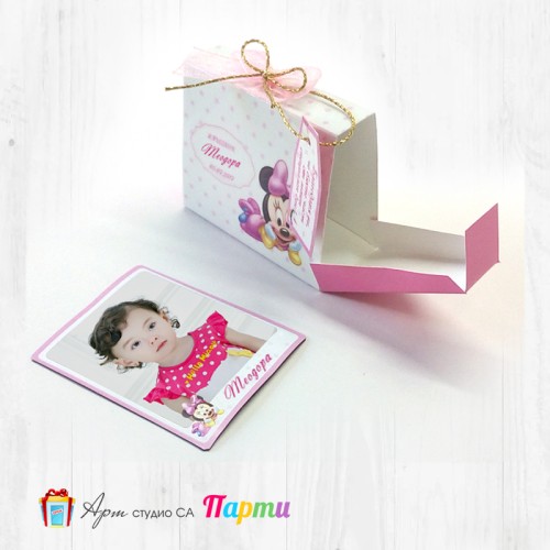 Мини магнитче с кутийка - 001- Мини Маус - Бебе