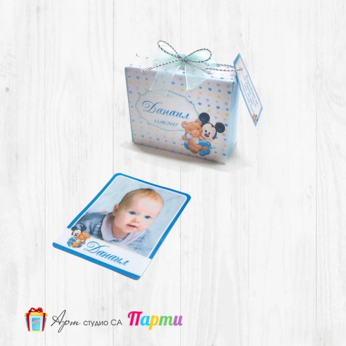 Мини магнитче с кутийка - 004- Мики Маус - Бебе