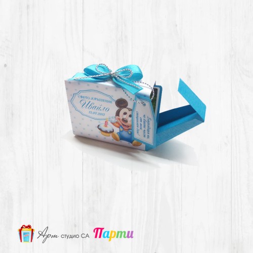 Мини магнитче с кутийка - 002- Мики Маус - Бебе