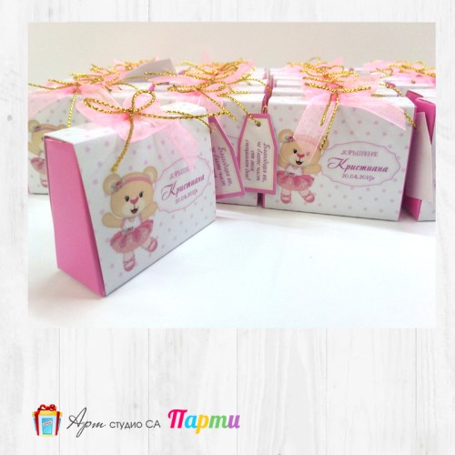 Мини магнитче с кутийка - 022 - Мече Балерина Мини магнитче с кутийка - 022 - Мече Балерина