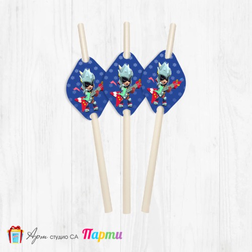 Парти сламки - пакет 12 бр. - Брол Старс - Brawl stars - Draco - 1