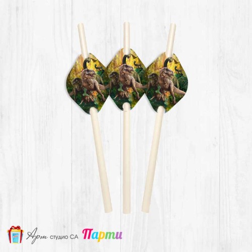 Парти сламки - пакет 12 бр. - Джурасик свят - 01 Парти сламки - пакет 12 бр. - Джурасик свят - 01