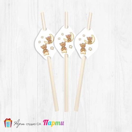 Парти сламки - пакет 12 бр. - Две мечета - 01