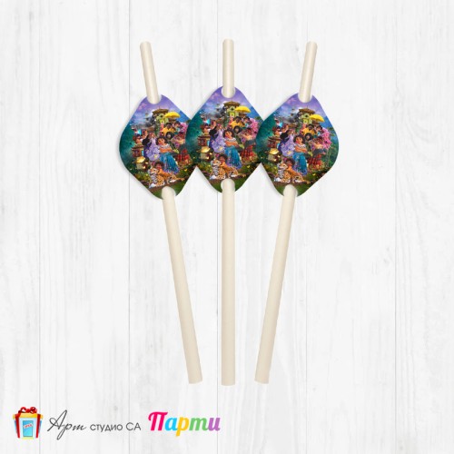 Парти сламки - пакет 12 бр. - Енканто - 01 Парти сламки - пакет 12 бр. - Енканто - 01