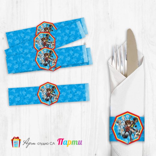 Ринг за салфетка с декорация - Бакуган -1