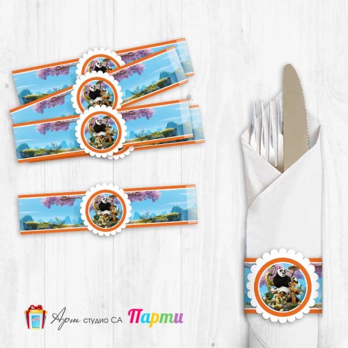 Ринг за салфетка с декорация - Кунг-фу панда - 01