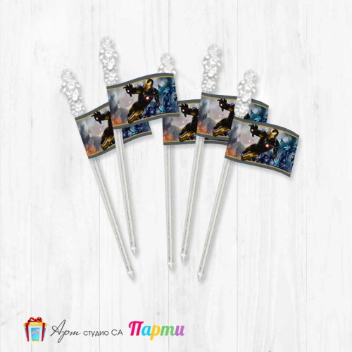 Топерчета за декорация, кристал - пакет 12 броя - Айрънмен - 1