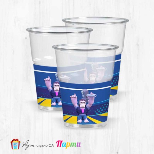 Парти чашки  - пакет 12 броя -  Брол Старс - Brawl stars - Frank - 01