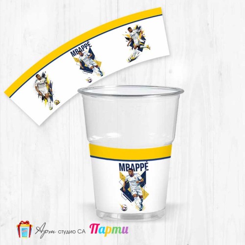 Парти чашки  - пакет 12 броя - Килиан Мбапе - 1