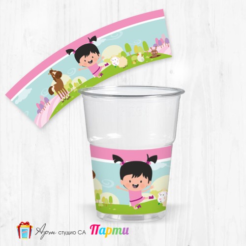 Парти чашки  - пакет 12 броя -  Малката Лола  - 01