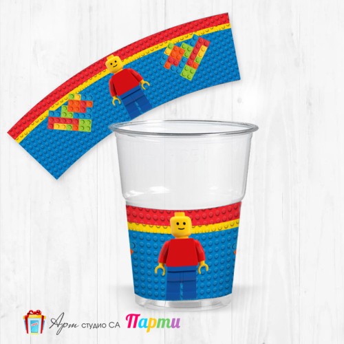 Парти чашки  - пакет 12 броя -  Лего - 01