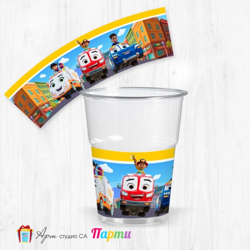 Парти чашки  - пакет 12 броя - Огнеборци - спасители - 01