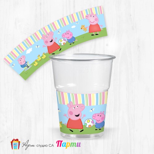 Парти чашки  - пакет 12 броя -  Пепа Пиг - 01