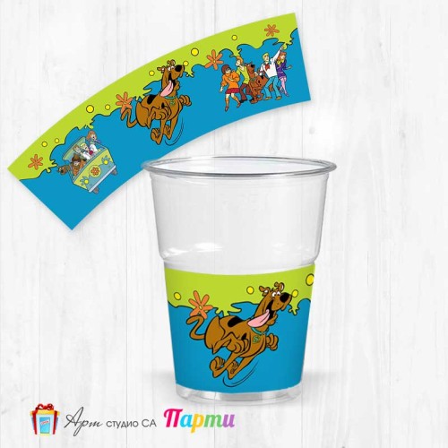 Парти чашки  - пакет 12 броя - Скуби Ду - 1