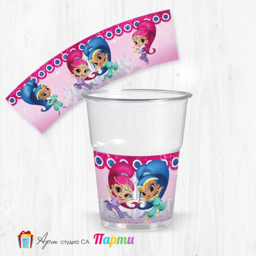 Парти чашки  - пакет 12 броя -  Искрица и Сияйница - 01