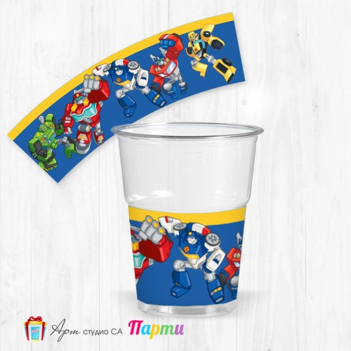 Парти чашки  - пакет 12 броя - Трансформърс - 02
