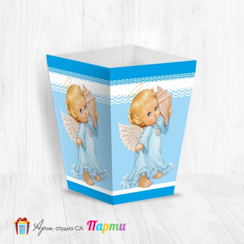 Кутия за пуканки - Ангелче с раковина - 01