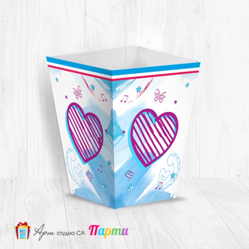 Кутия за пуканки - Сърца - 01