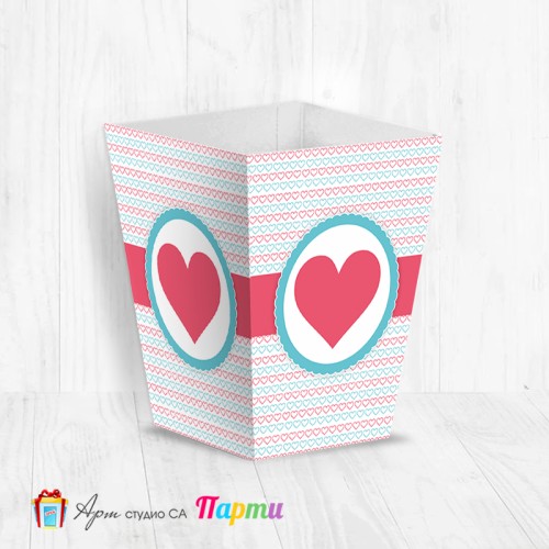 Кутия за пуканки - Сърца - 02