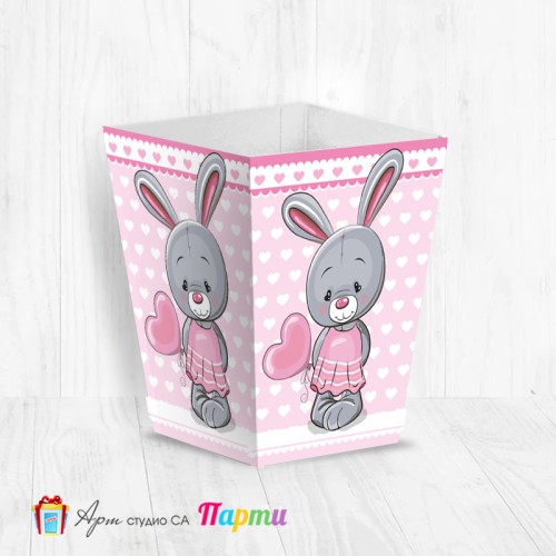 Кутия за пуканки - Зайче с балон - 01