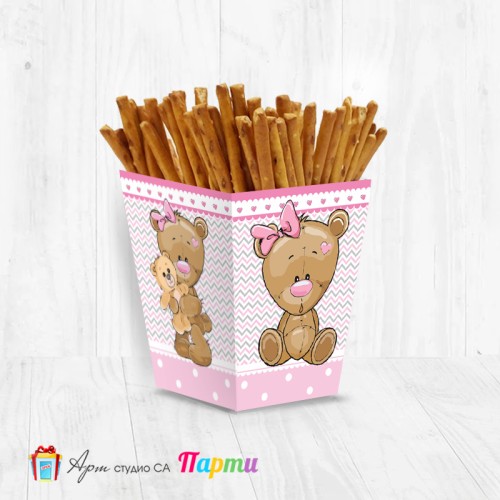 Кутийка за солетки - Мече с розово носле - 01