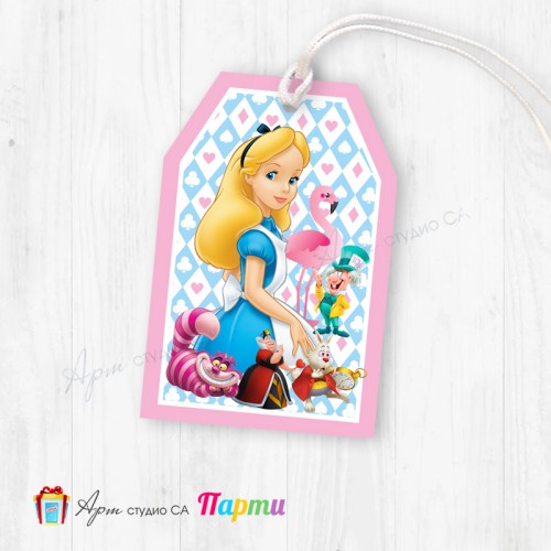 Таг за декорация - пакет 6 бр. - 005 - Алиса в страната на чудесата Таг за декорация - пакет 6 бр. - 005 - Алиса в страната на чудесата