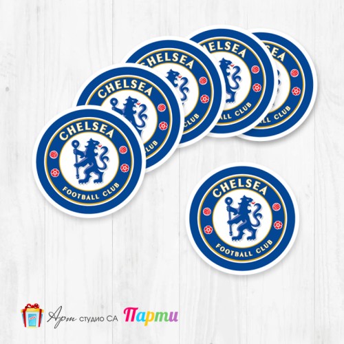 Елементи за декорация - Кръг - пакет 12 бр. - ФК Челси -01