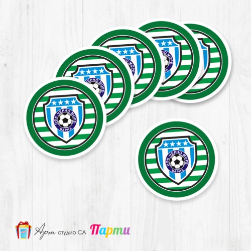 Елементи за декорация - Кръг - пакет 12 бр. - ФК Черно Море -01