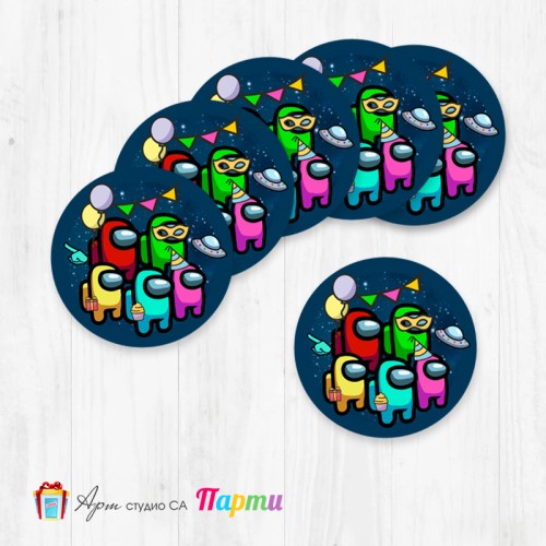 Елементи за декорация - Кръг - пакет 12 бр. - 004 - Амонг Ъс Елементи за декорация - Кръг - пакет 12 бр. - 004 - Амонг Ъс