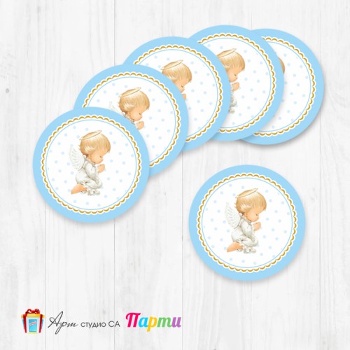 Елементи за декорация - Кръг - пакет 12 бр. - 005 - Ангелска молитва Елементи за декорация - Кръг - пакет 12 бр. - 005 - Ангелска молитва