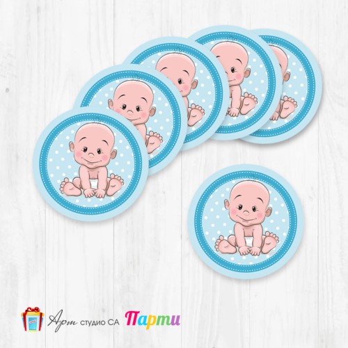 Елементи за декорация - Кръг - пакет 12 бр. - 056- Бебчо